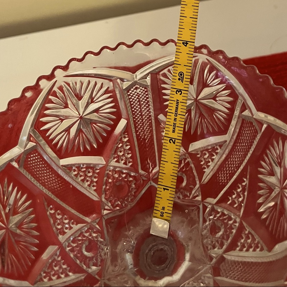 Etched Crystal Candy Dish